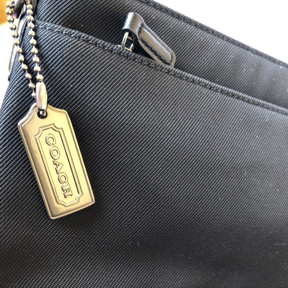 Coach Black Ballistic Nylon Wristlet Convertible to Hand Carry Handbag - Picture 8 of 11